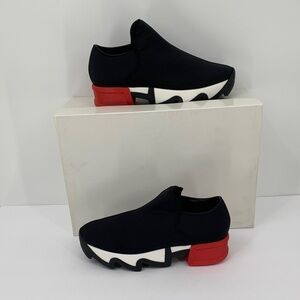 IRI NYC Wes Neoprene slip-on sneaker shoe black red heel comic new 40.5 10 10.5